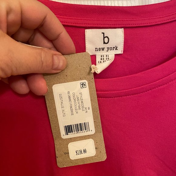 Barbie Pink - Side Runched T-shirt - b New York - Picture 6 of 6